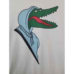 Lacoste Unisex Jean Michel Tixier Alligator Croc In Hoodie Graphic Tee SZ XXS